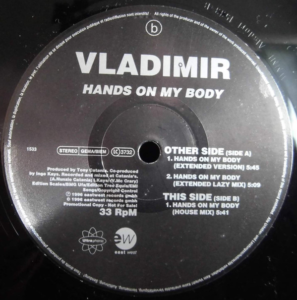Vladimir - Hands On My Body | Ultraphonic (PM 1533) - 2
