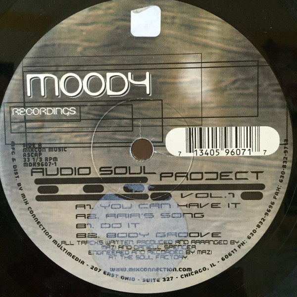 Audio Soul Project - Vol. 1 | Moody Recordings (MDR9607-1) - main Audio Soul Project - Vol. 1 | Moody Recordings (MDR9607-1) - main