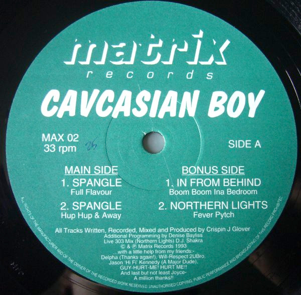 Caucasian Boy - Spangle | Matrix Records (MAX 02)