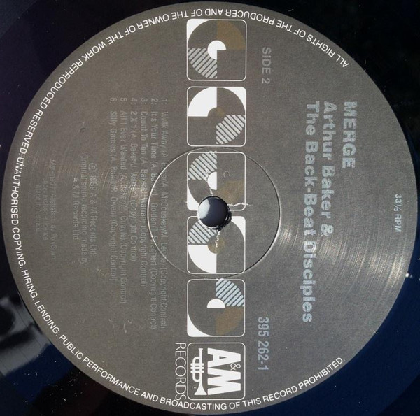Arthur Baker And The Backbeat Disciples - Merge | A&M Records (395262-1) - 4 Arthur Baker And The Backbeat Disciples - Merge | A&M Records (395262-1) - 4