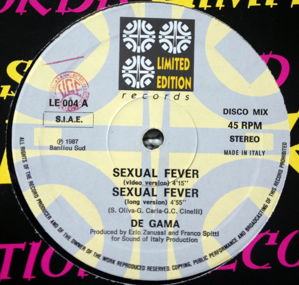 De Gama - Sexual Fever | Limited Edition Records (LE 004) - main De Gama - Sexual Fever | Limited Edition Records (LE 004) - main