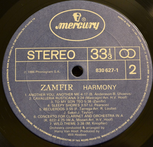 Zamfir - Harmony | Mercury (830 627-1) - 4 Zamfir - Harmony | Mercury (830 627-1) - 4