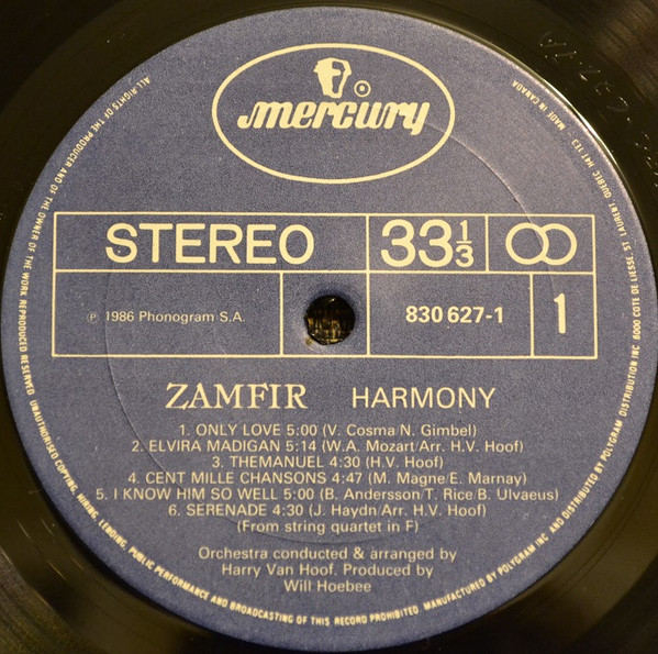 Zamfir - Harmony | Mercury (830 627-1) - 3 Zamfir - Harmony | Mercury (830 627-1) - 3