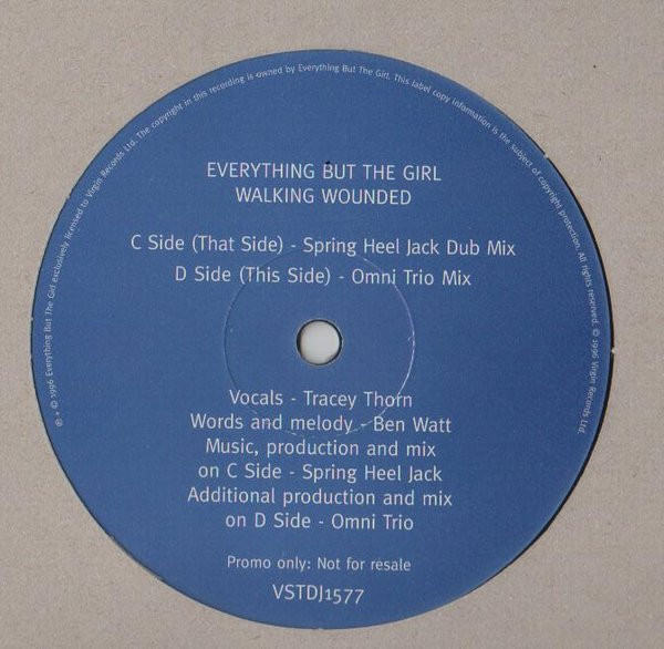 Everything But The Girl - Walking Wounded (Spring Heel Jack And Omni Trio Mixes) | Virgin (VSTDJ1577) - 6 Everything But The Girl - Walking Wounded (Spring Heel Jack And Omni Trio Mixes) | Virgin (VSTDJ1577) - 6