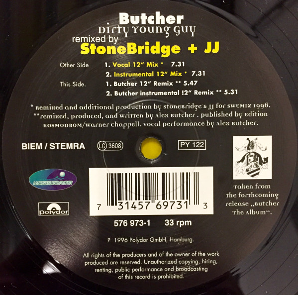 Butcher - Dirty Young Guy | Kosmodrom (576 973-1)
