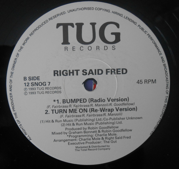 Right Said Fred - Bumped | Tug Records (12 SNOG 7) - 4