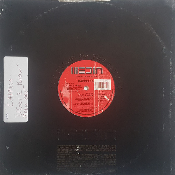 Cappella - U Got 2 Know | Media Records (MR 598) - 3