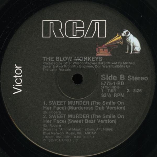 The Blow Monkeys - Sweet Murder (The Smile On Her Face) | RCA Victor (5775-1-RD) - 2