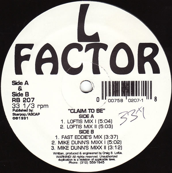L Factor - Claim To Be | Rhythm Beat (RB 207) - main L Factor - Claim To Be | Rhythm Beat (RB 207) - main