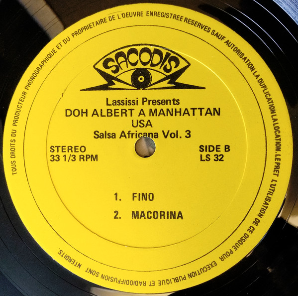 Doh Albert - A Manhattan U.S.A. - Salsa Africana Vol.3 | Sacodis (LS 32) - 3