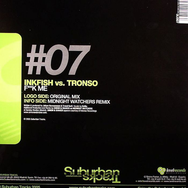 Inkfish vs. Tronso - F**k Me | Suburban Tracks (SUB07) - 2