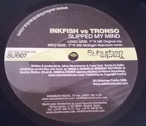 Inkfish vs. Tronso - F**k Me | Suburban Tracks (SUB07) - 3