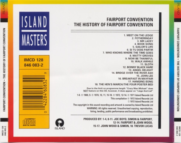 Fairport Convention - The History Of Fairport Convention | Island Masters (IMCD 128) - 3