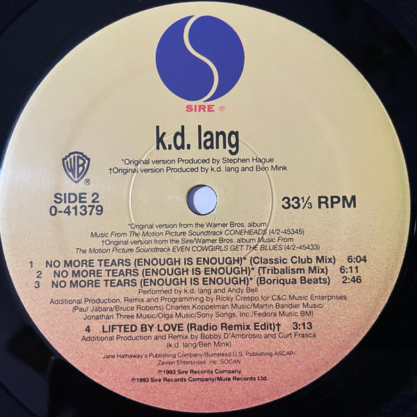 k.d. lang - Lifted By Love | Sire (0-41379) - 4