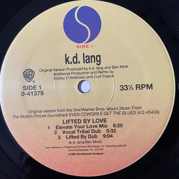 k.d. lang - Lifted By Love | Sire (0-41379) - 3