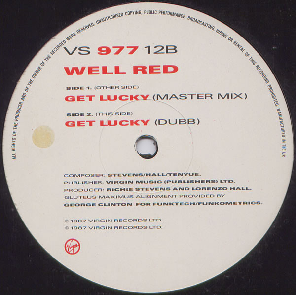 Well Red - Get Lucky | Virgin (VS 977 12) - 2