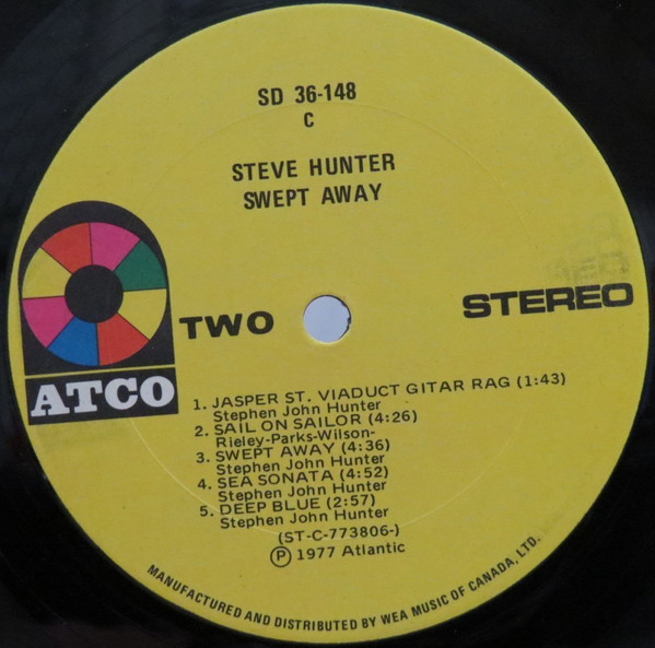 Steve Hunter - Swept Away | Atco Records (SD 36-148) - 4