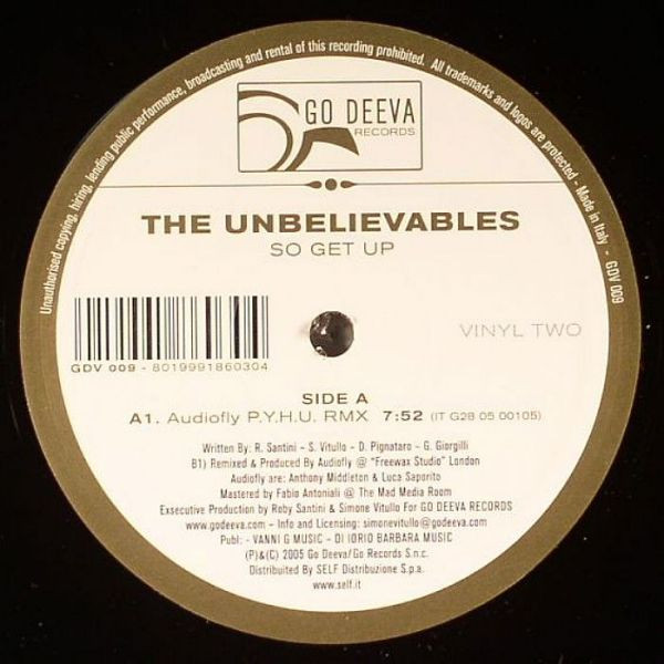 The Unbelievables - So Get Up / Put Ya Hands Up (Vinyl 2) | Go Deeva Records (GDV 009) - main The Unbelievables - So Get Up / Put Ya Hands Up (Vinyl 2) | Go Deeva Records (GDV 009) - main