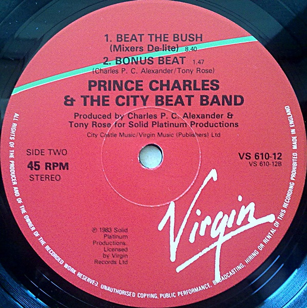 Prince Charles And The City Beat Band - Beat The Bush | Virgin (VS 610-12) - 4 Prince Charles And The City Beat Band - Beat The Bush | Virgin (VS 610-12) - 4