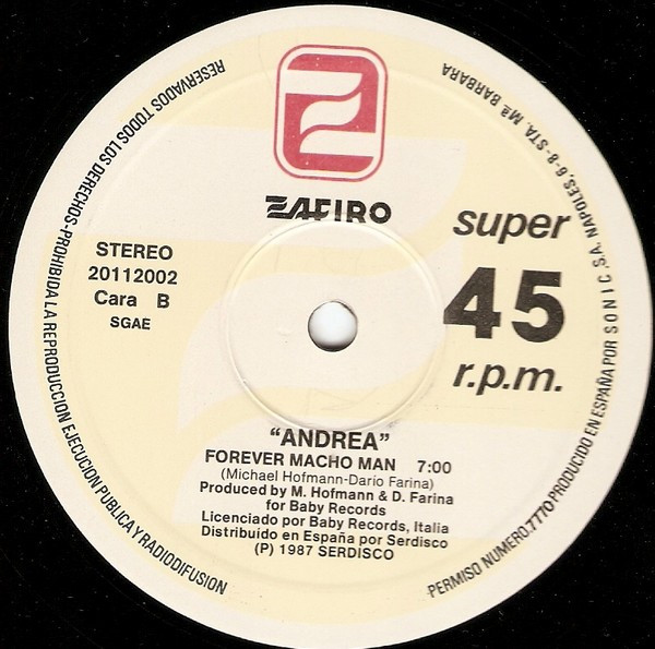 Andrea - Macho Man | Zafiro (20112002) - 3