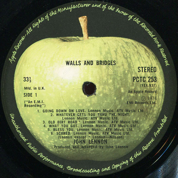 John Lennon - Walls And Bridges | Apple Records (PCTC 253) - 4 John Lennon - Walls And Bridges | Apple Records (PCTC 253) - 4