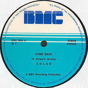 Zzolan - Come Back | BMC (BMC 3504) - 3