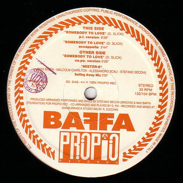 Max Baffa - Somebody To Love (Remix) | Propio Records (PRX 1011) - 2