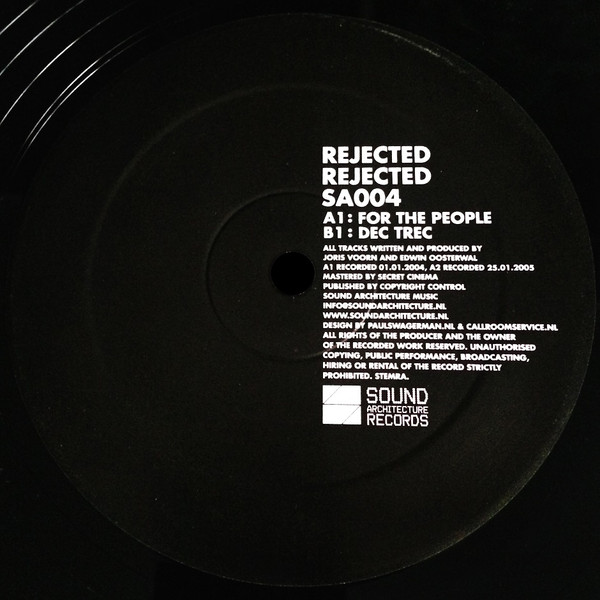 Rejected - Rejected | Sound Architecture (SA 004) - 4 Rejected - Rejected | Sound Architecture (SA 004) - 4