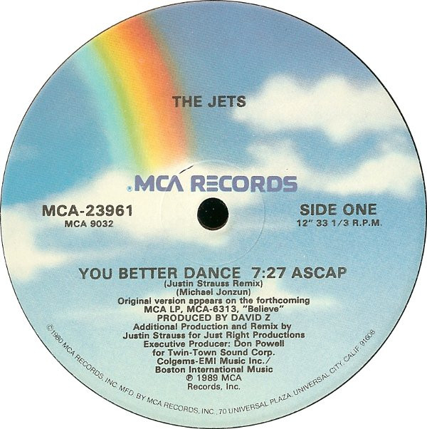 The Jets - You Better Dance | MCA Records (MCA-23961) - 3