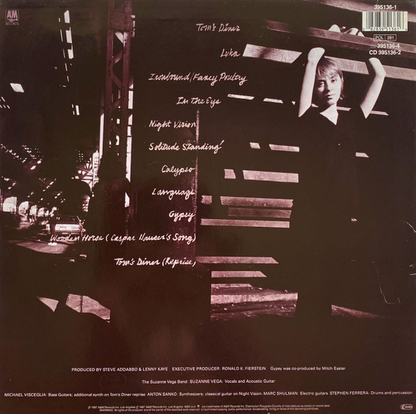 Suzanne Vega - Solitude Standing | A&M Records (395136-1) - 2