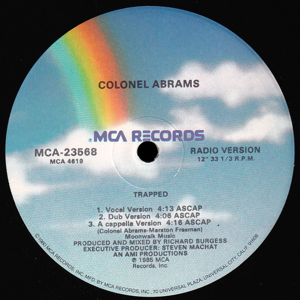 Colonel Abrams - Trapped | MCA Records (MCA-23568) - 3