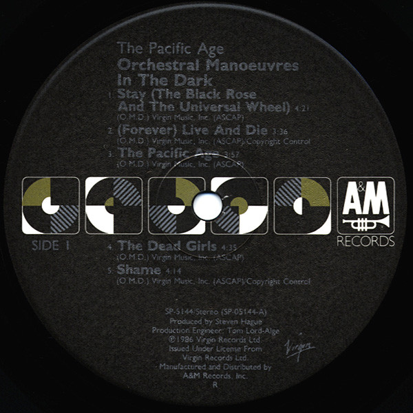 Orchestral Manoeuvres In The Dark - The Pacific Age | A&M Records (SP-5144) - 3