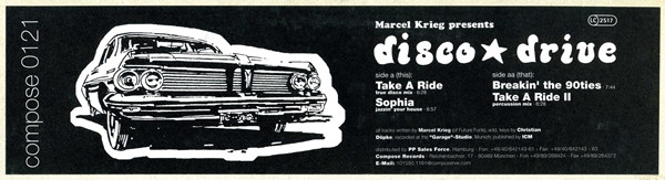 Marcel Krieg - Disco Drive | Compose Records (COMPOSE 0121) - 3 Marcel Krieg - Disco Drive | Compose Records (COMPOSE 0121) - 3