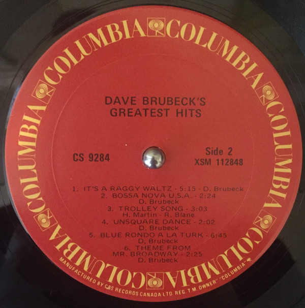 Dave Brubeck - Dave Brubeck's Greatest Hits | Columbia (WCS 9284) - 4
