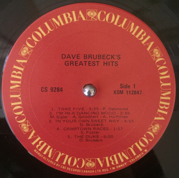 Dave Brubeck - Dave Brubeck's Greatest Hits | Columbia (WCS 9284) - 3