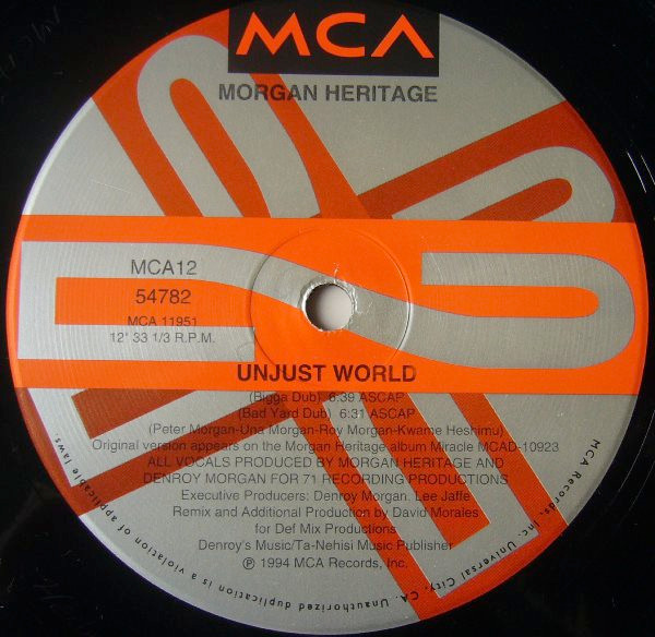 Morgan Heritage - Unjust World | MCA Records (MCA12-54782) - 3