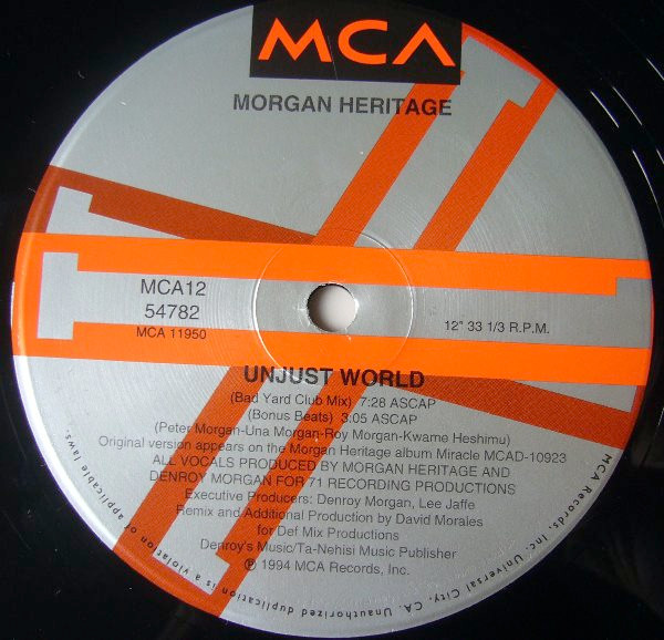 Morgan Heritage - Unjust World | MCA Records (MCA12-54782) - 2