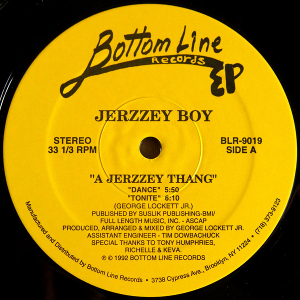 Jerzzey Boy - A Jerzzey Thang | Bottom Line Records (BLR-9019)
