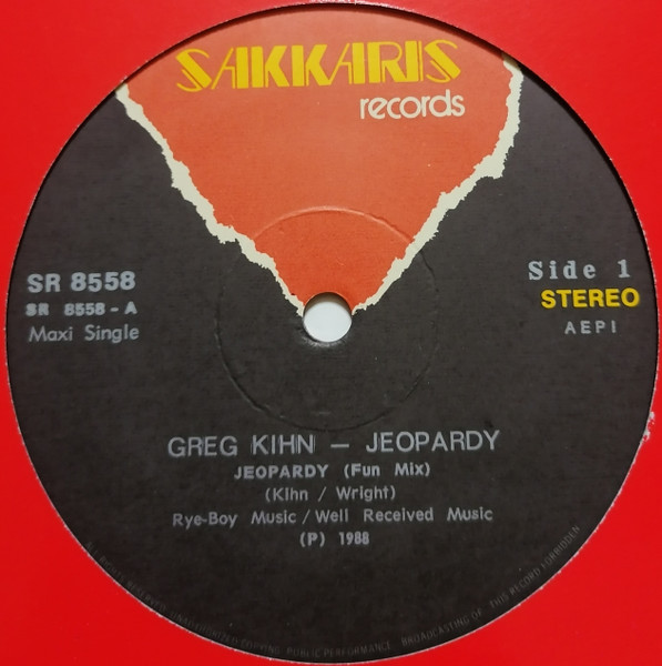 Greg Kihn Band - Jeopardy | Sakkaris Records (SR 8558) - 2