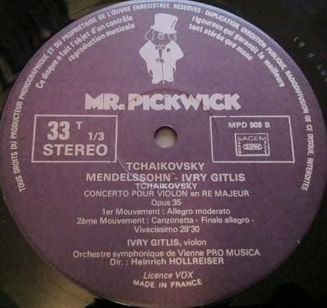 Concerto Pour Violon En Mi Mineur / En Ré Majeur