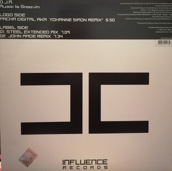 DJM - Music Is Groovin | Influence Records (INFLUENCE 008) - 2 DJM - Music Is Groovin | Influence Records (INFLUENCE 008) - 2