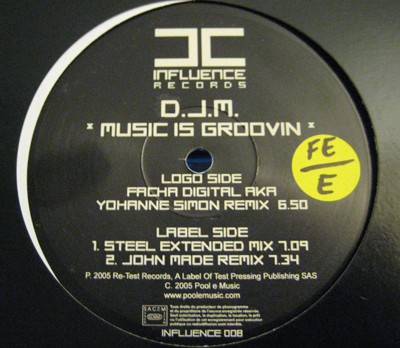 DJM - Music Is Groovin | Influence Records (INFLUENCE 008) - 3 DJM - Music Is Groovin | Influence Records (INFLUENCE 008) - 3