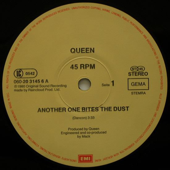 Queen - Another One Bites The Dust | EMI (060-20 3145 6) - 3