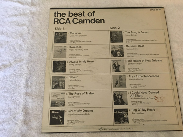 Various - The Best Of RCA Camden | RCA Camden (SPCS-33-10) - 2 Various - The Best Of RCA Camden | RCA Camden (SPCS-33-10) - 2