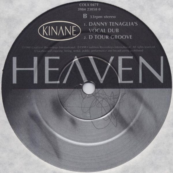 Kinane - Heaven (Danny Tenaglia Mixes) | Coalition Recordings (COLA 047T) - 4 Kinane - Heaven (Danny Tenaglia Mixes) | Coalition Recordings (COLA 047T) - 4