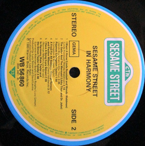 Various - In Harmony - A Sesame Street Record | Sesame Street Records (WB 56 860) - 4