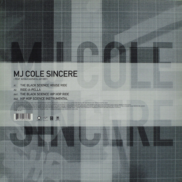 MJ Cole Feat. Nova Caspar & Jay Dee - Sincere (The Black Science Remixes) | AM:PM (582 693-1) - 2 MJ Cole Feat. Nova Caspar & Jay Dee - Sincere (The Black Science Remixes) | AM:PM (582 693-1) - 2