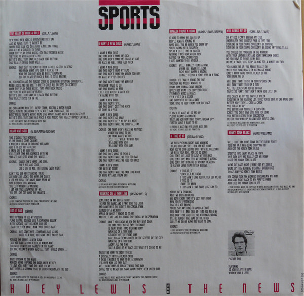 Huey Lewis & The News - Sports | Chrysalis (205 845) - 6