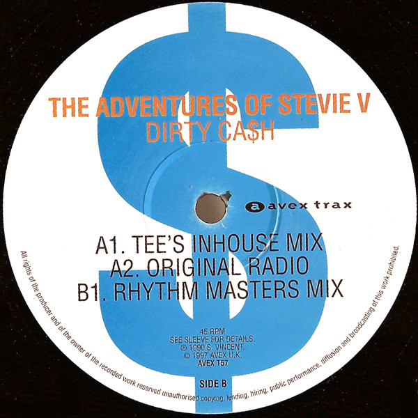 Adventures Of Stevie V. Featuring Nazlyn - Dirty Cash | Avex Trax (AVEX T57) - 2 Adventures Of Stevie V. Featuring Nazlyn - Dirty Cash | Avex Trax (AVEX T57) - 2
