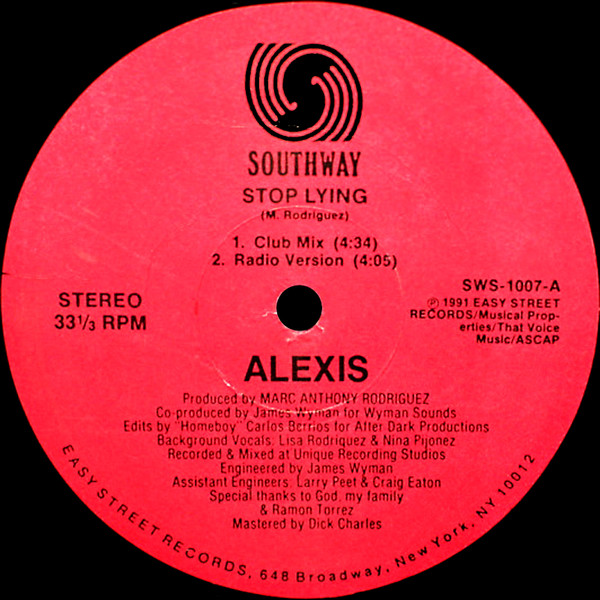 Alexis - Stop Lying | Southway Records (SWS-1007) - main Alexis - Stop Lying | Southway Records (SWS-1007) - main